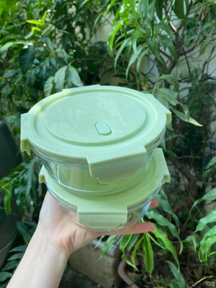 BỘ 3 THỐ THỦY TINH ĐỰNG THỨC ĂN 650ML