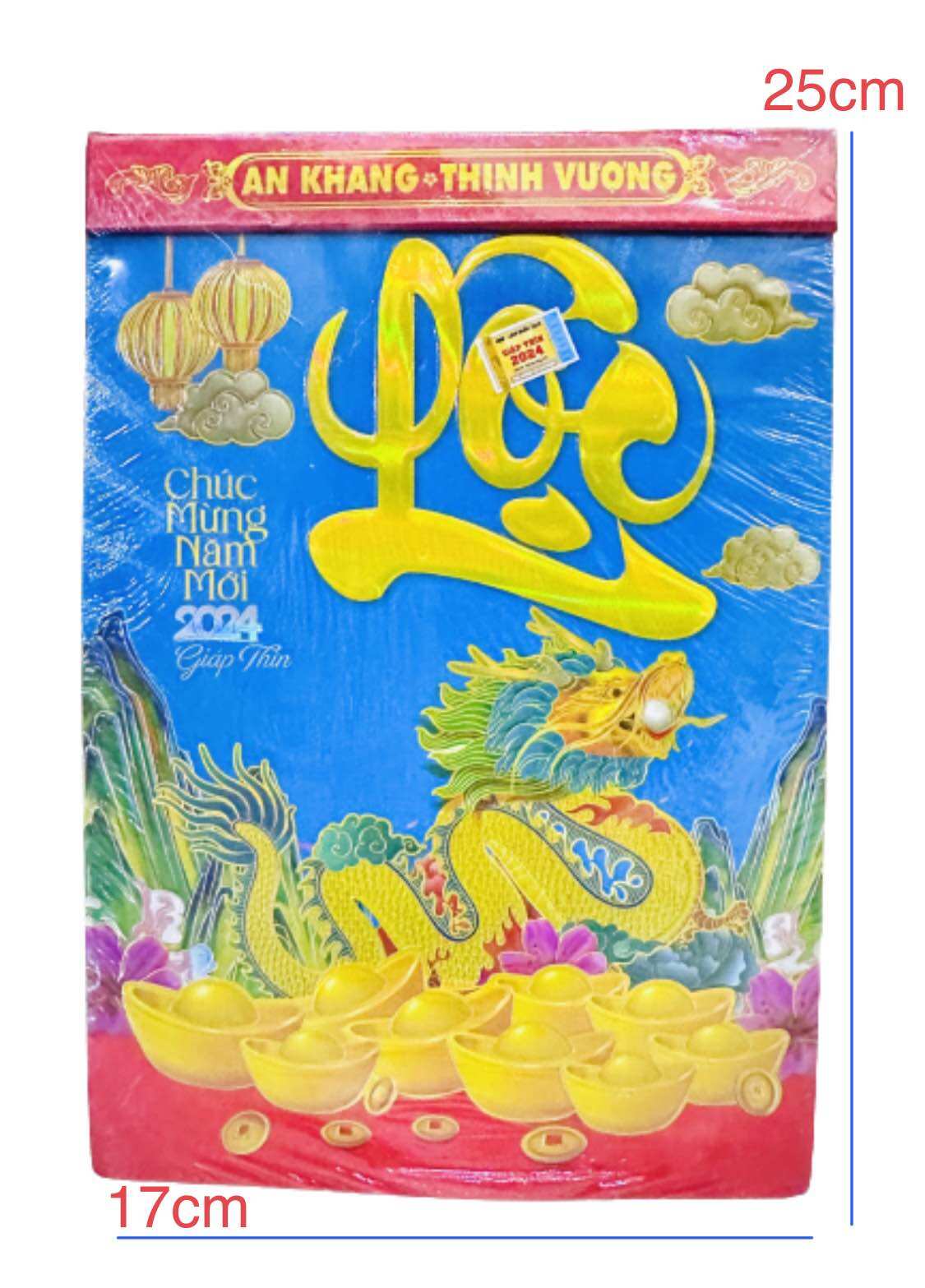 Lốc lịch giáp thìn 2024 - lốc đại 14,5 x 20,5cm - 16 x 24cm - 20 x 30cm - 25 x 35cm - 30x40cm