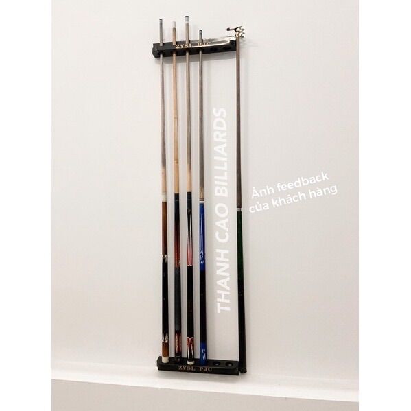 Giá Gậy Bi-a Treo Tường | Giá Cơ Bida ZYSL PJC Nhựa Đen