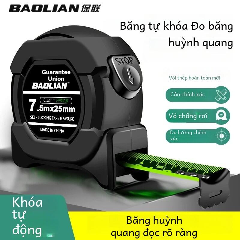 Thước dây thép huỳnh quang tự khóa Thước hộp mã phun laser có độ chính xác cao Thước đo mở rộng cho chế biến gỗ Thép không gỉ