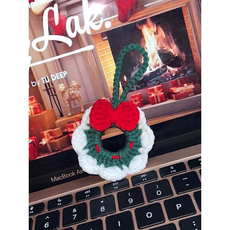 Móc khoá chủ đề Noel bằng len | Nấm Handmade