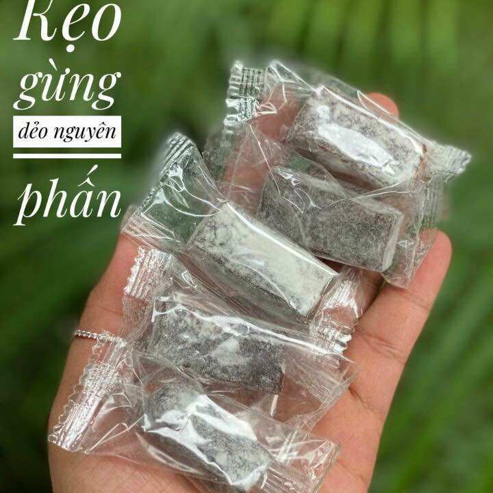 500G Kẹo gừng phấn - kẹo dẻo gừng phấn - kẹo da trâu