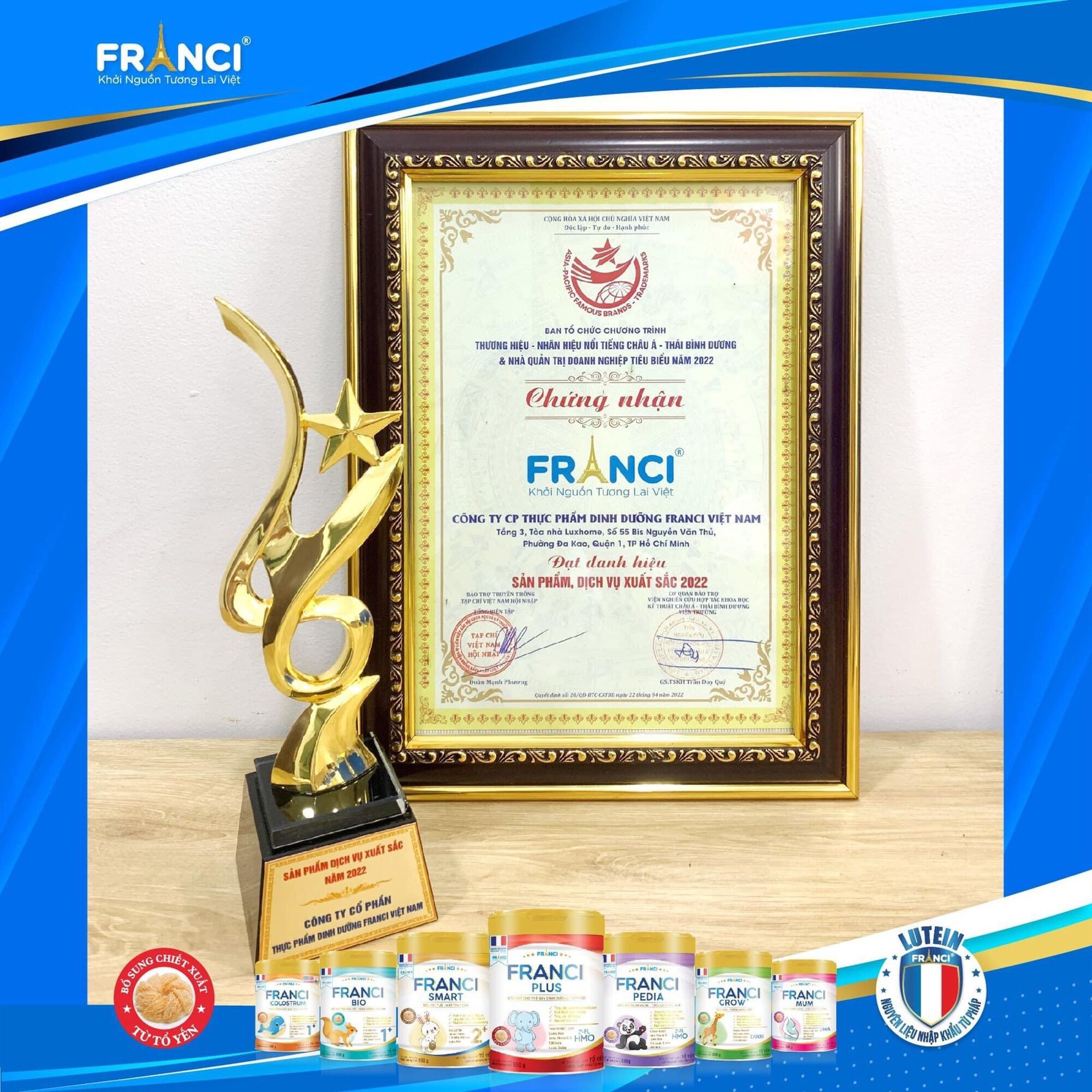Sữa Bột Franci Bio Gold 1+ (800g)