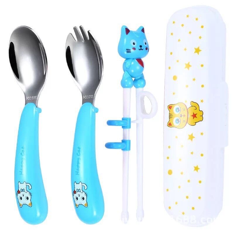 Set thìa  nĩa đũa tập gắp cho bé t