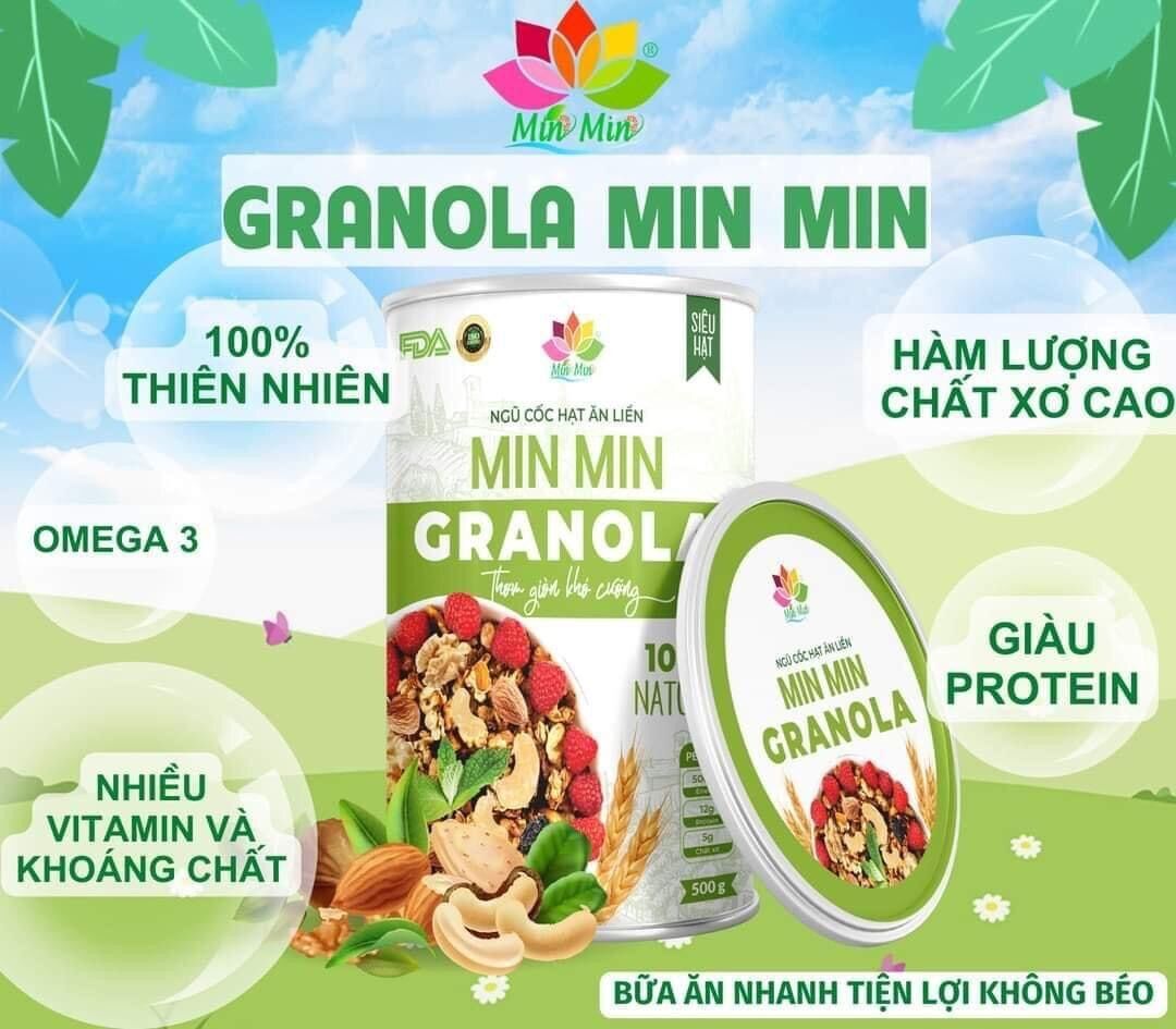 Ngũ cốc hạt ăn liền granola min min
