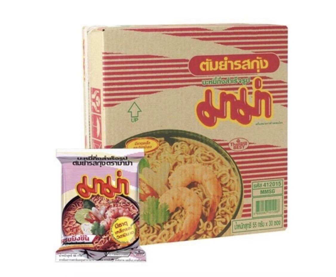 MÌ MAMA THÁI LAN TOMYUM 55G(THÙNG 30 GÓI)
