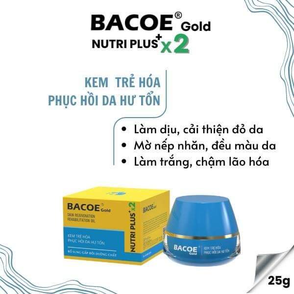 kem bacoe gold nám tàn nhang đồi mồi 25g