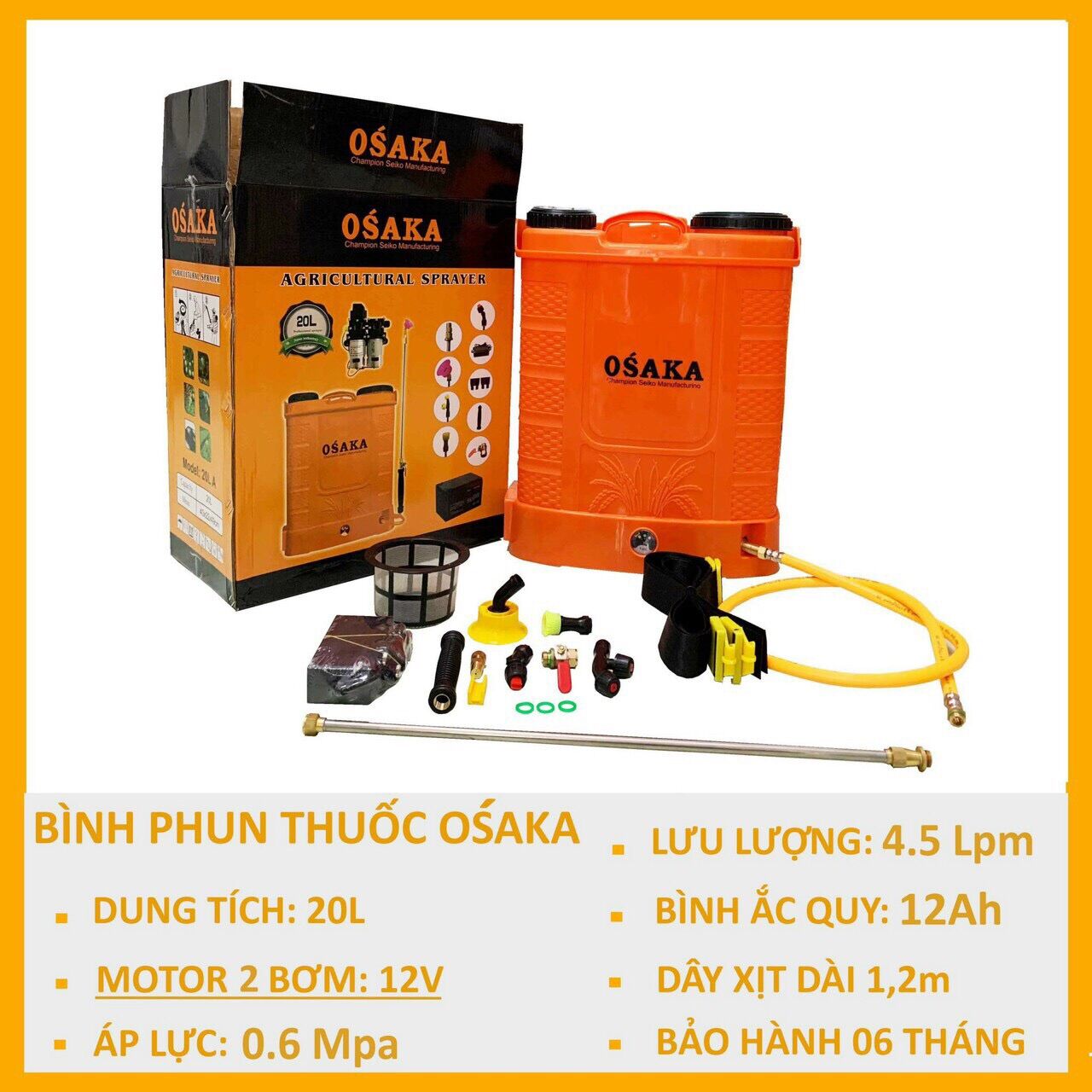 Bình xịt điện osaka 16L và 20L