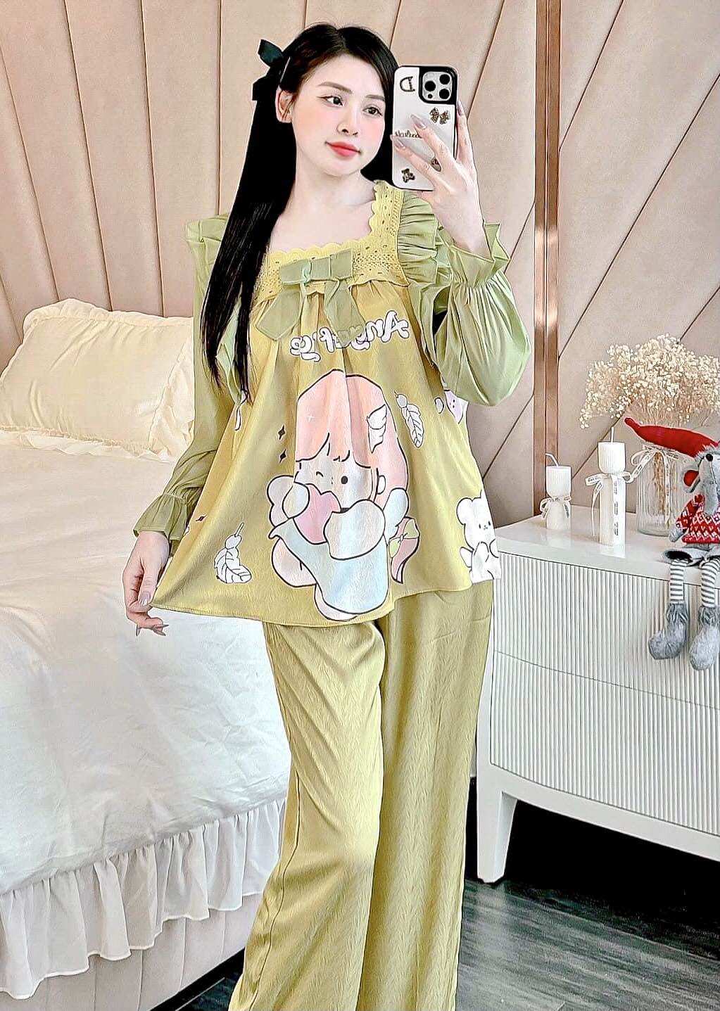 Bộ tiểu thư lụa xước ánh kim , bộ lụa mướt mịn đẹp từ phom dáng shop Ngocngastore .