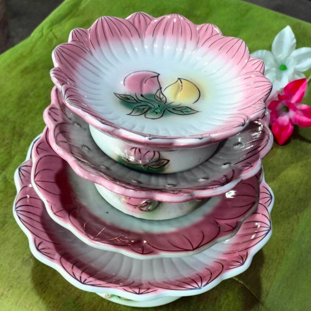 Đĩa trái cây thờ cúng hồng đào đủ size
