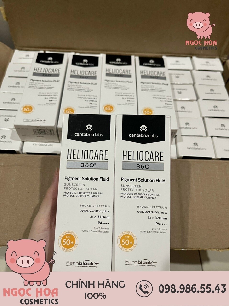 Kem chống nắng heliocare pigment solution fluid spf 50+