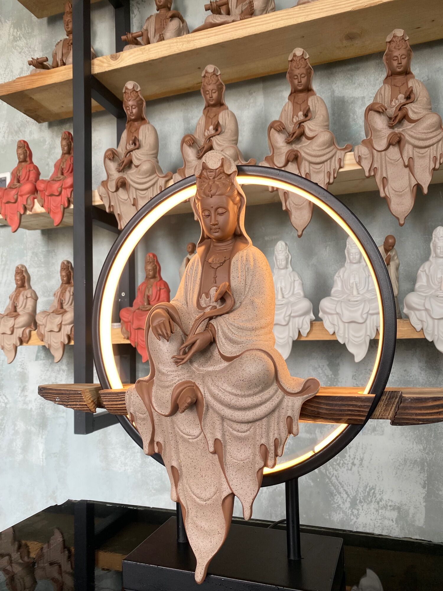 TƯỢNG QUAN ÂM TỰ TẠI 40cm