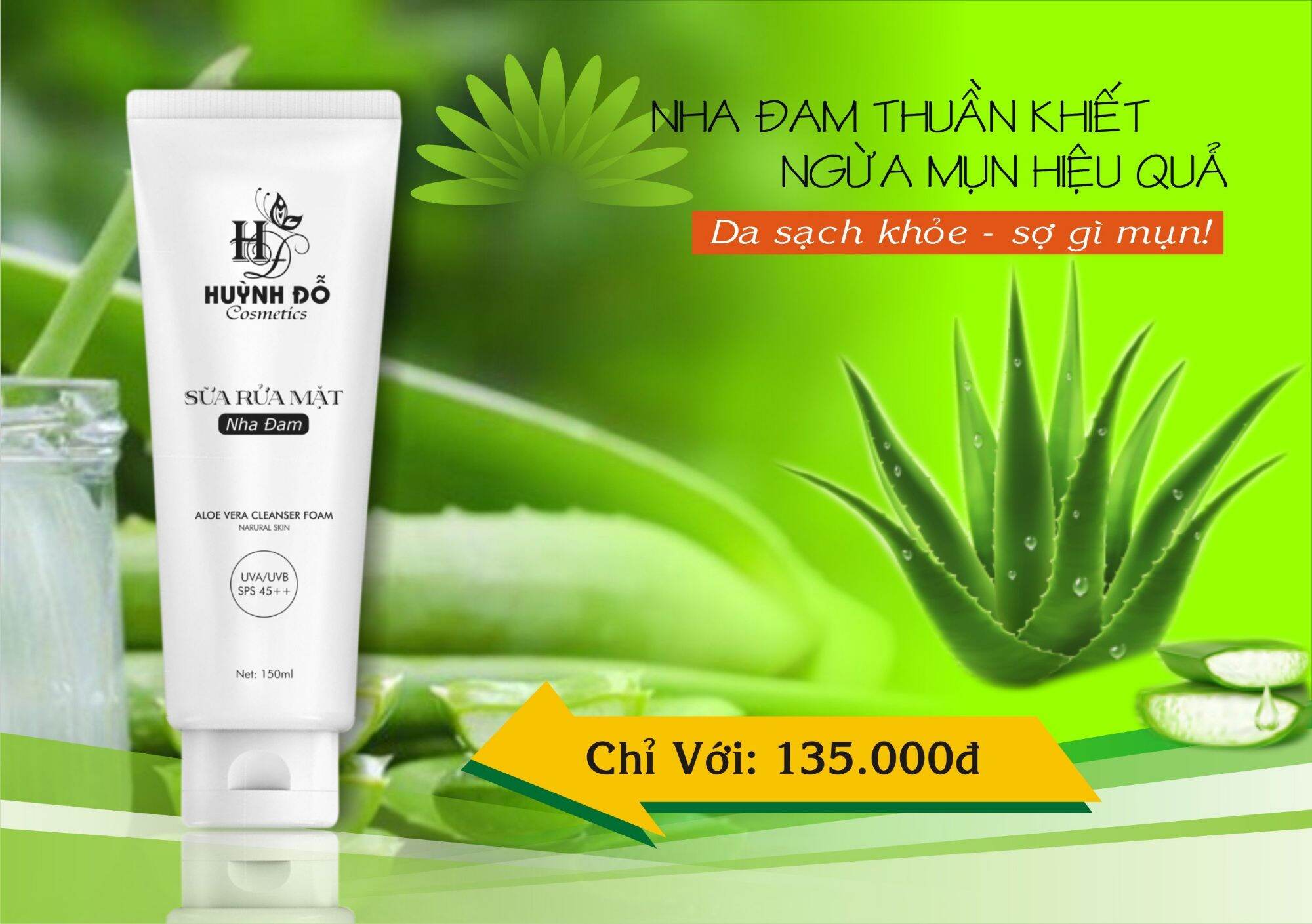 Sữa Rửa Mặt nha đam huỳnh đỗ