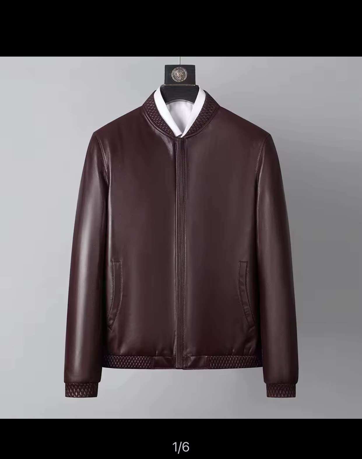 Áo da cừu kiểu dáng bomber nhập khẩu