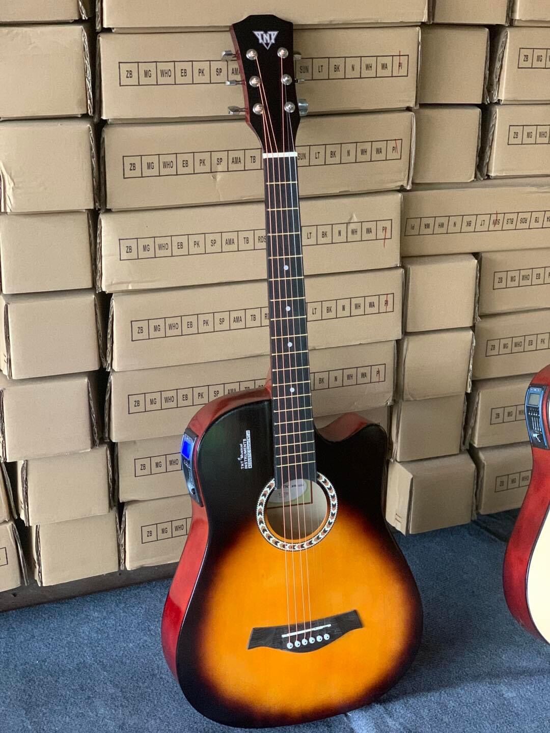 Guitar acotisc t70 mầu hoàng hôn bản eq