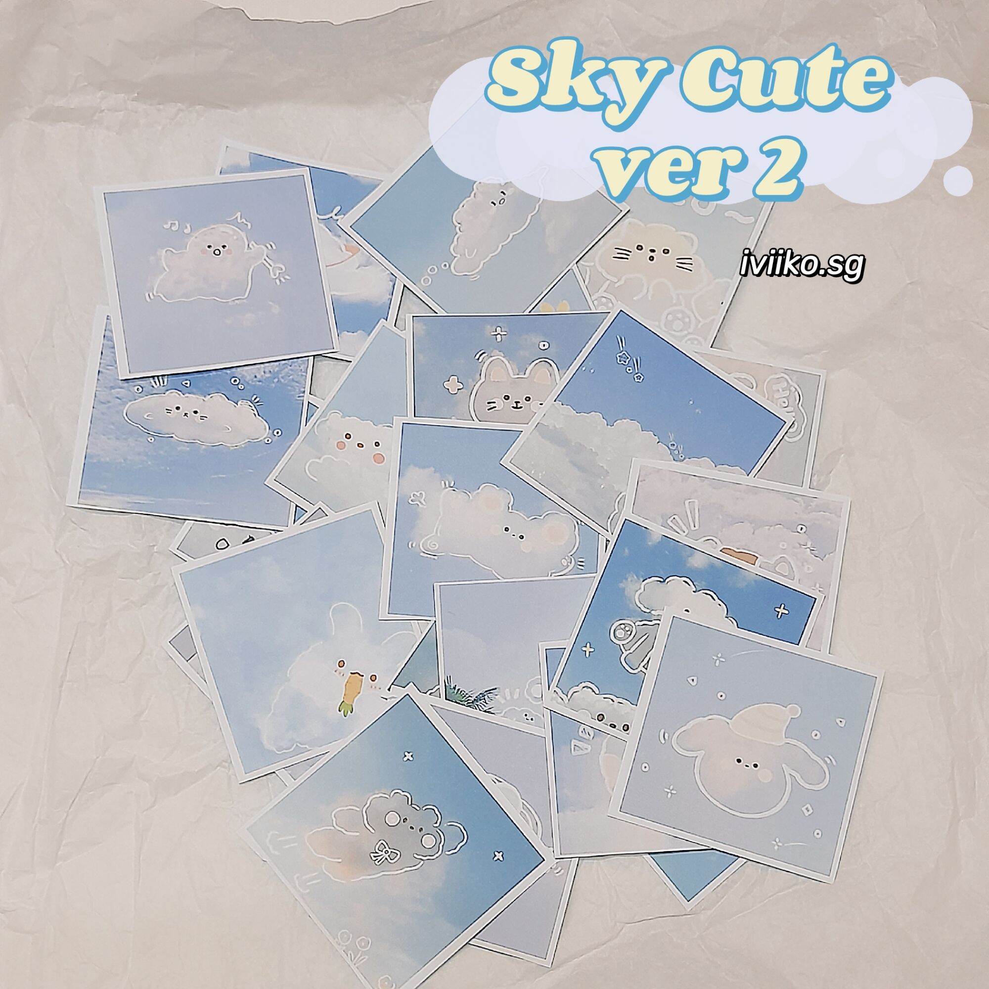 Set 24 sticker Sky Cute ver 2 (5x5cm) | IVI IKO