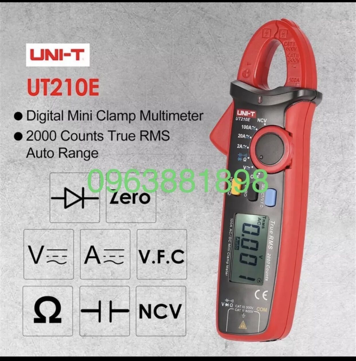 Đồng hồ ampe kìm ut210e