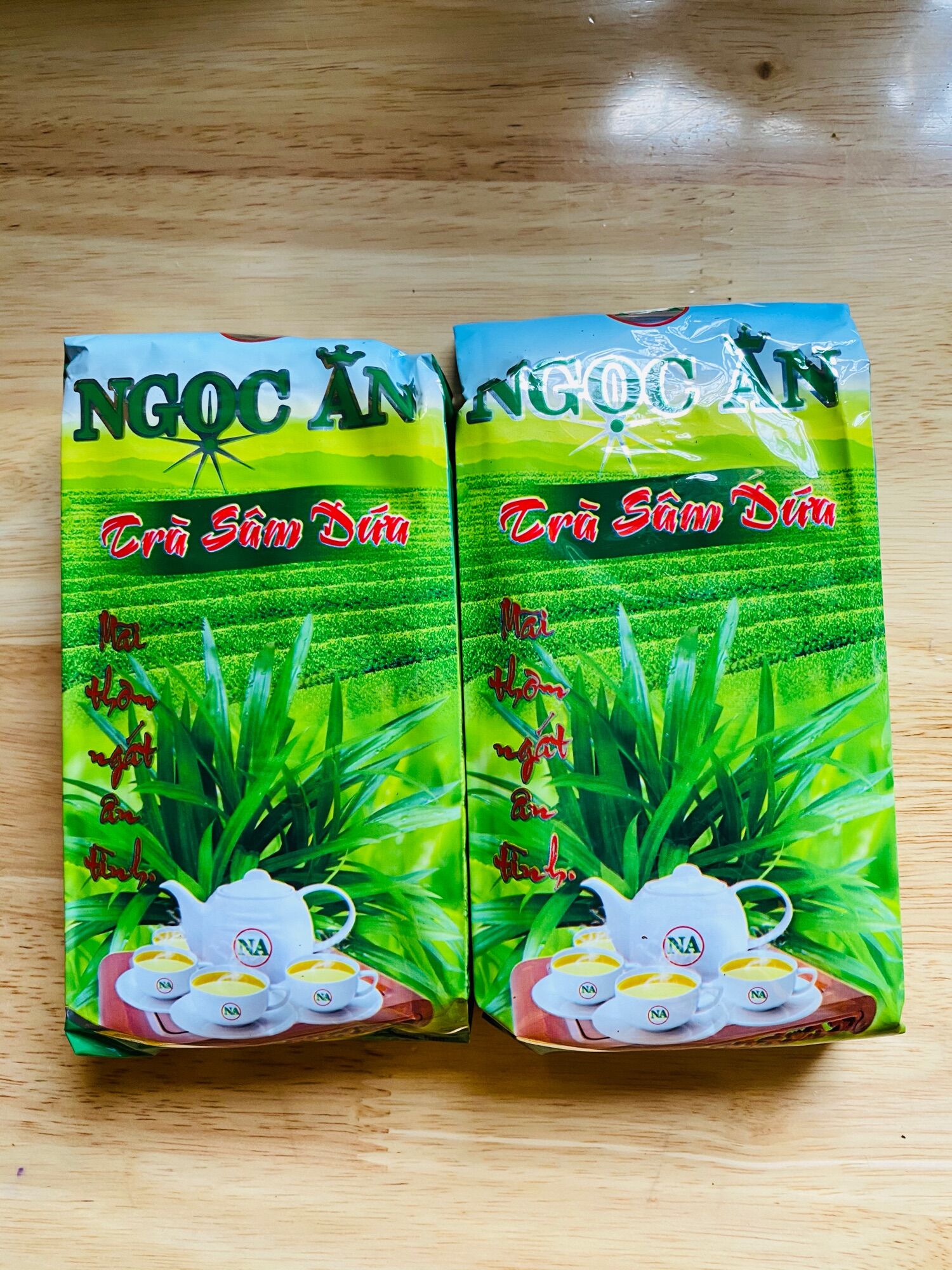 Trà xanh Bảo Lộc trà Sâm dứa 70g/gói 6 gói hương sâm dứa tự nhiên quán ăn cửa hàng bách hóa giao ngay trong ngày
