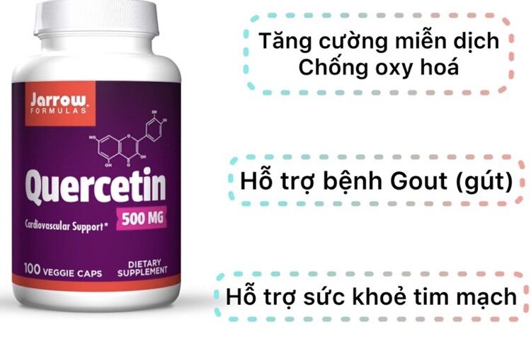 Viên hỗ trợ tăng cường miễn dịch Jarrow Formulas Quercetin 500mg 200 viên USA