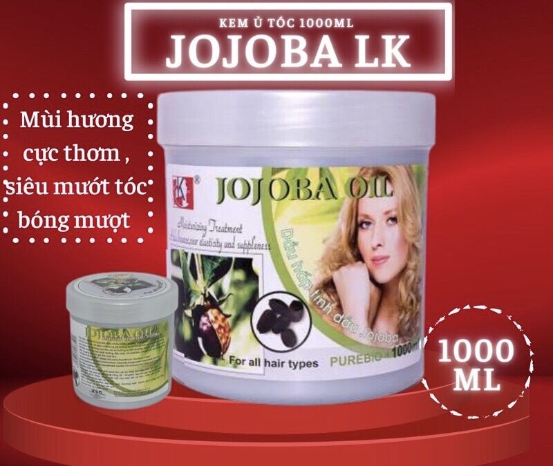 Kem ủ tóc hấp dầu ủ xả tóc jojoba 1000ml siêu mềm mượt