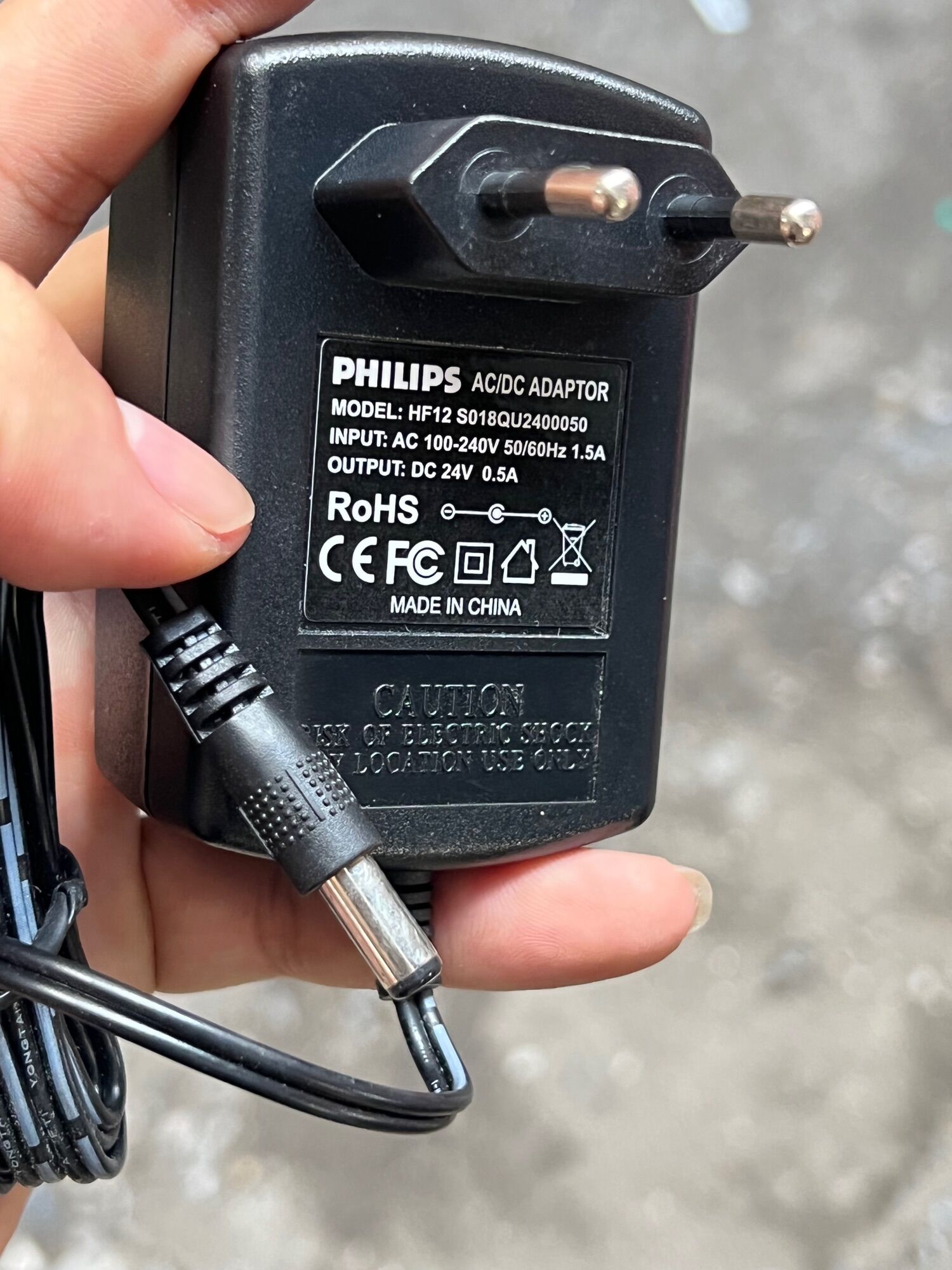 Nguồn dc 24v 0,5a philips