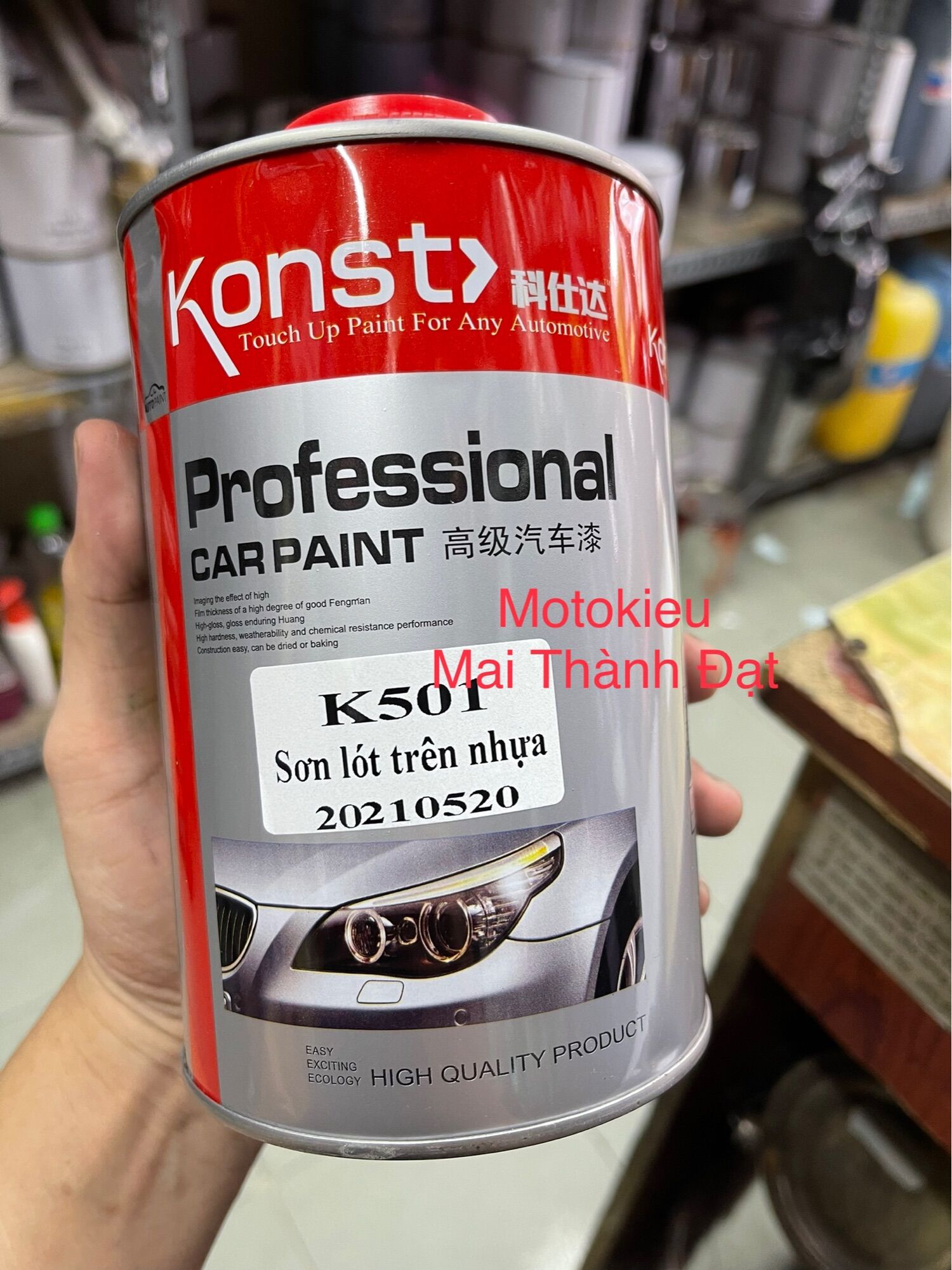 Sơn Lót Nhựa Nhám PPC Konst ( Sơn oto - Xe Máy ) Đóng gói 1lit