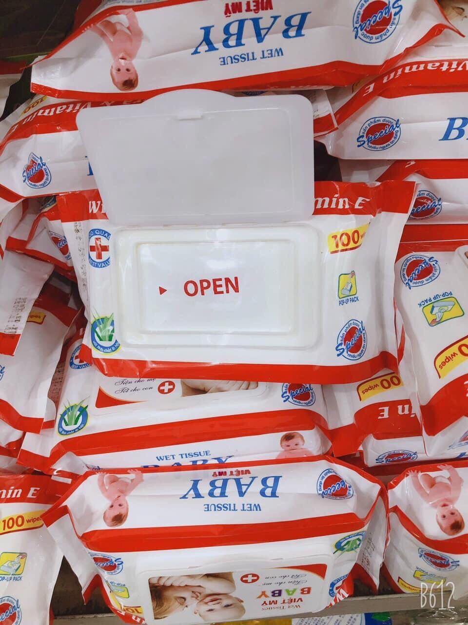 Khăn Uớt Baby 100 tờ một gói
