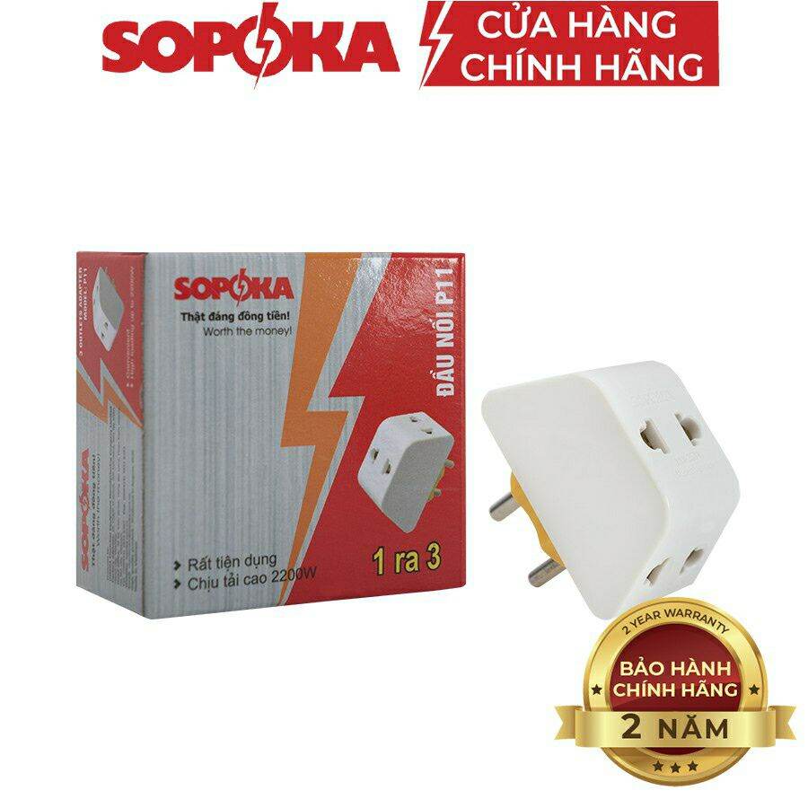 Ổ cắm chia điện 3 lổ ổ cắm 1 ra 3 chịu tải 2200w