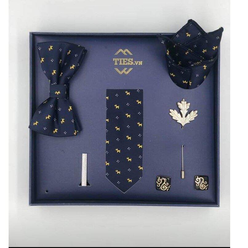 Set cà vạt quà tặng bản nhỏ hộp TIES