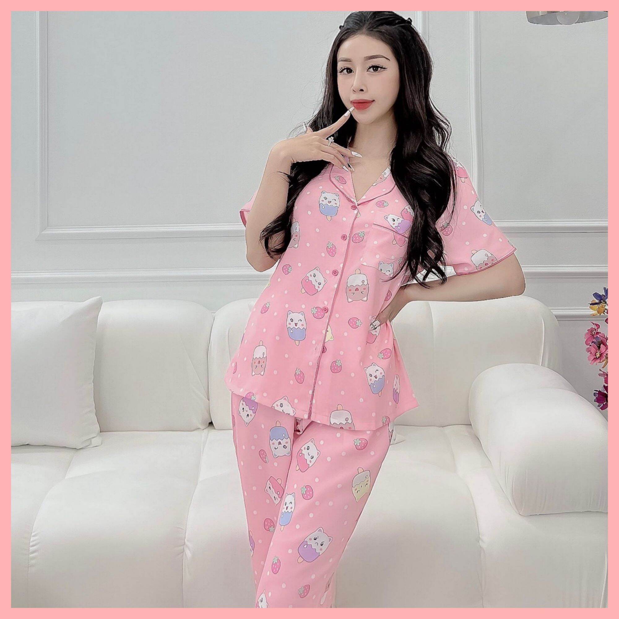 Đồ Bộ Nữ Lụa Mango Cao Cấp Quần Lửng Hàng Có Size