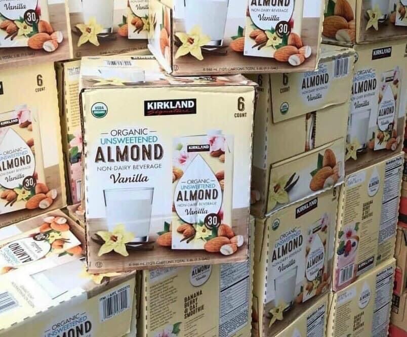 Sữa hạnh nhân Kirkland Signature Organic Unsweetened Almond Vanilla