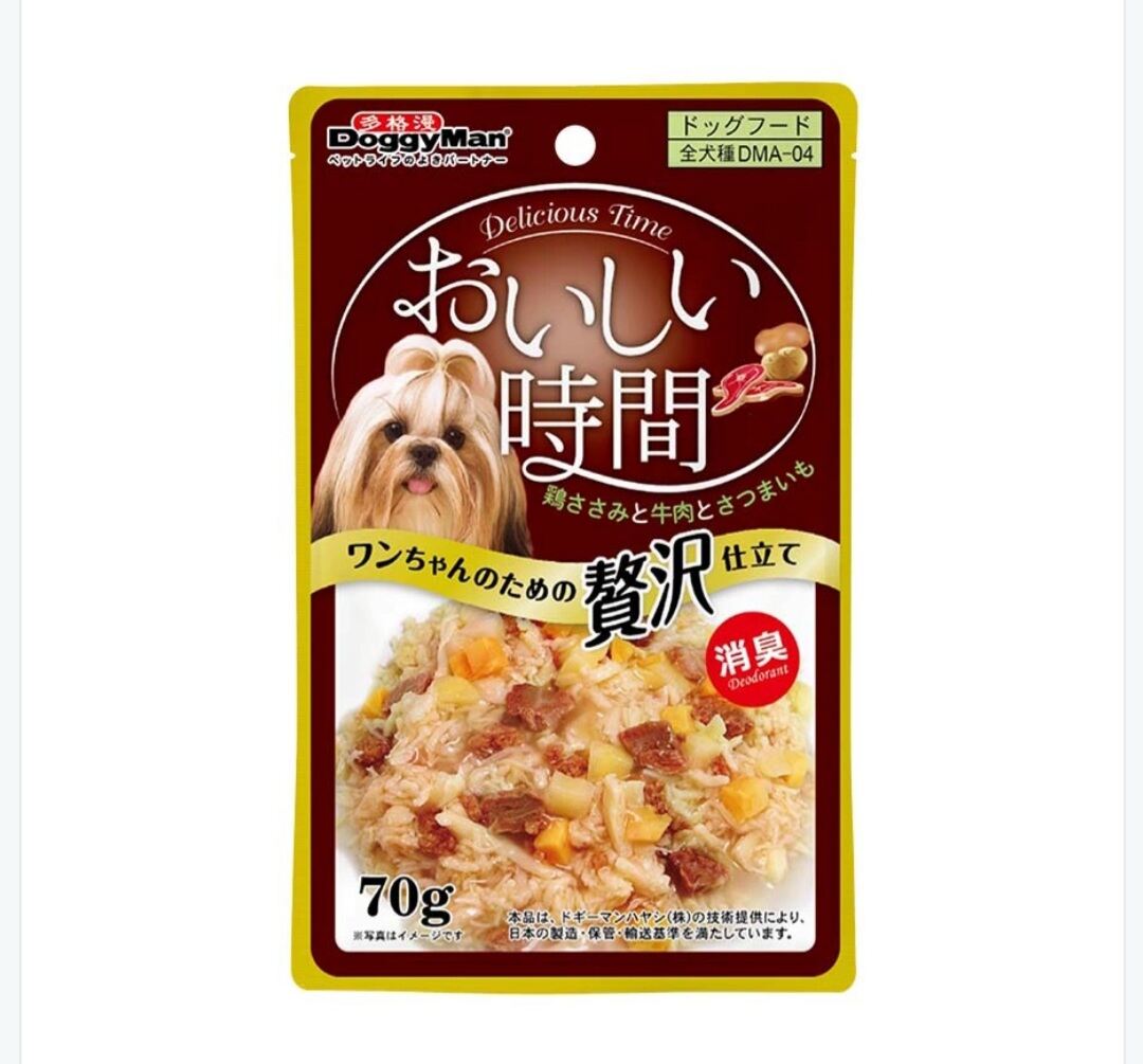 Pate Doggyman Thịt Gà, Thịt Bò & Khoai Lang 70g