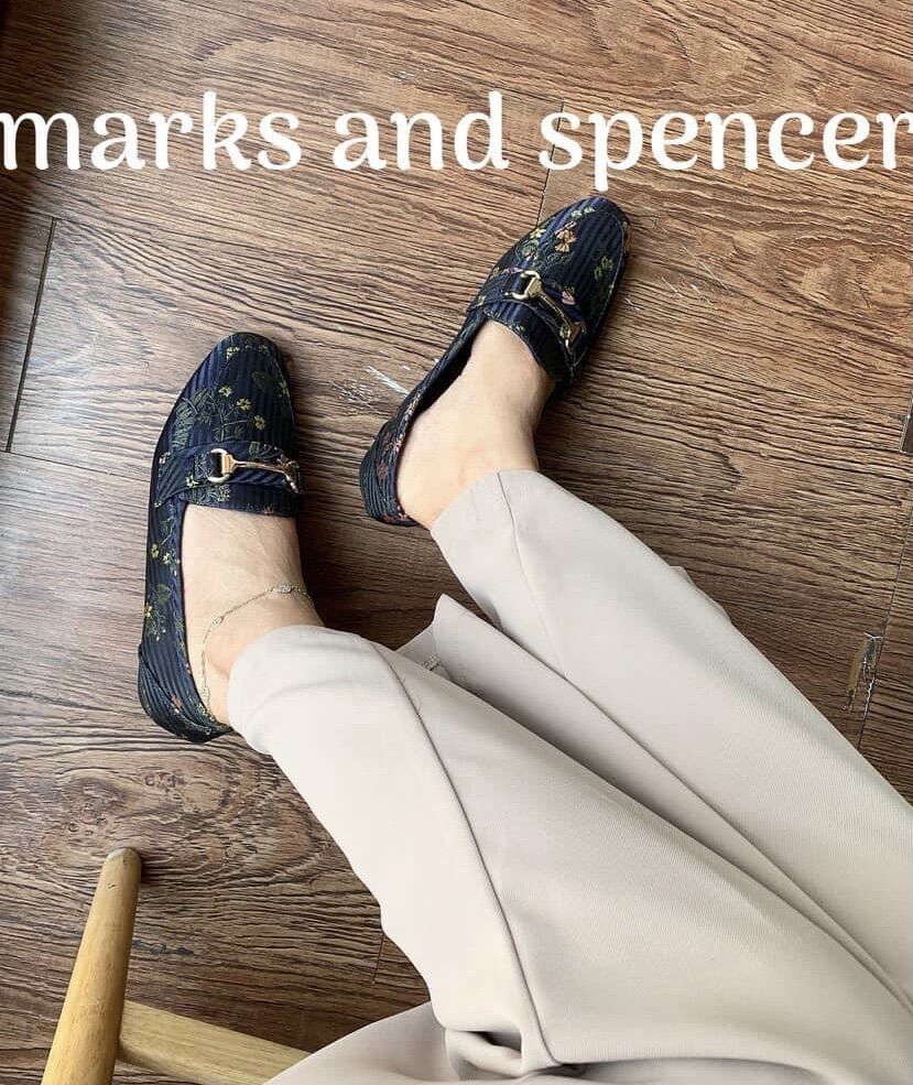 Giày M&S Dư Xịn Vải Gấm Sang Chảnh Cá Tính Size 37 ( Có Sẵn )