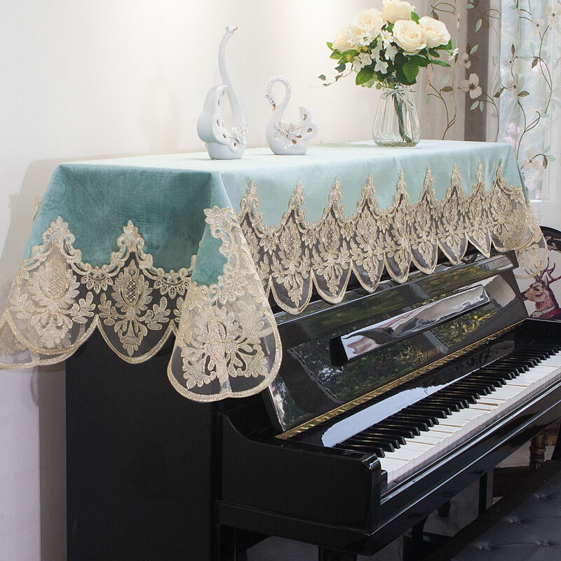 欧式钢琴巾半罩高档布艺钢琴罩现代简约桌布垫电子琴防尘全罩盖布