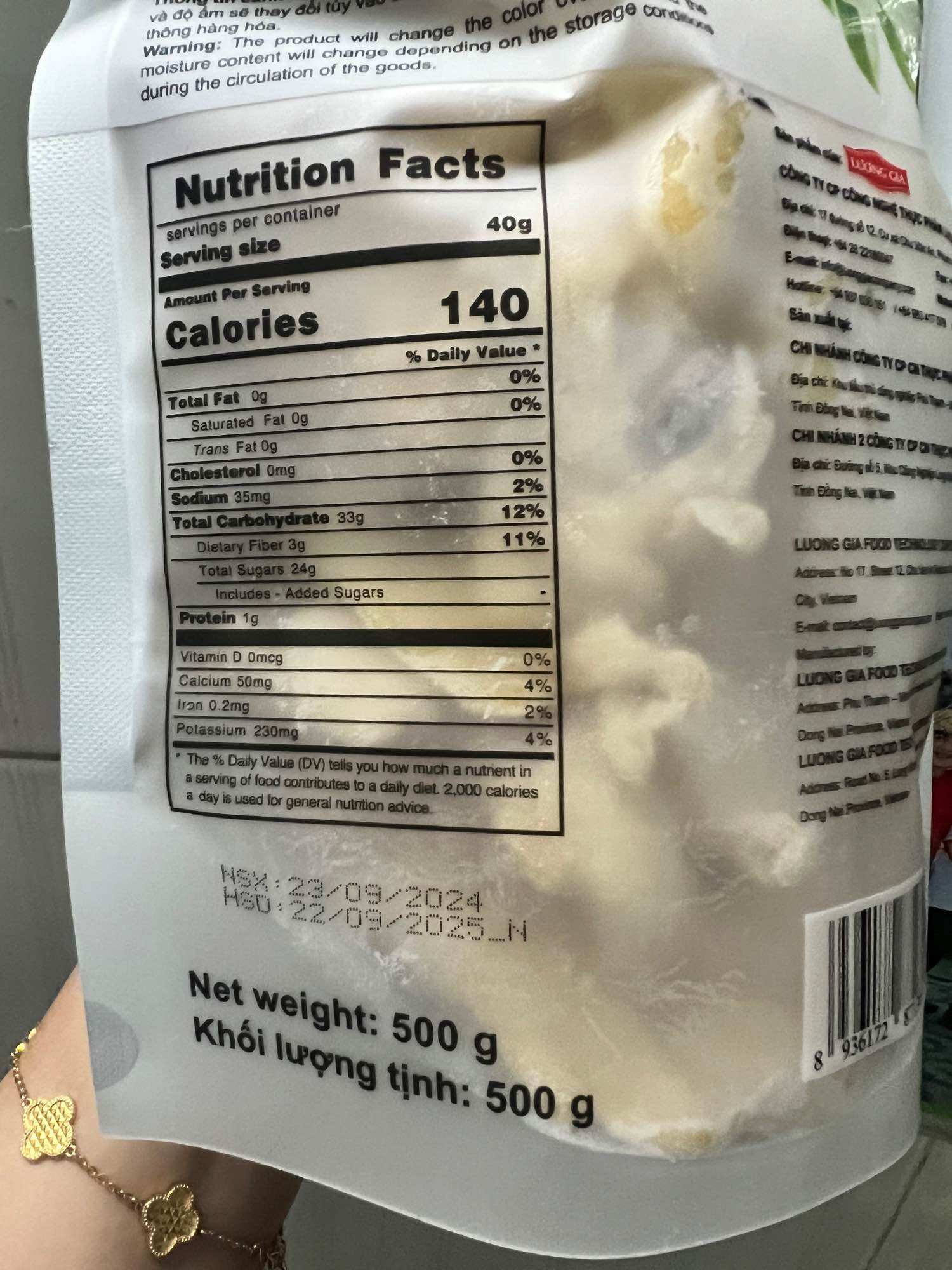 [Date 2026] Mãng cầu sấy dẻo Ohla Lương Gia 500g Date luôn mới