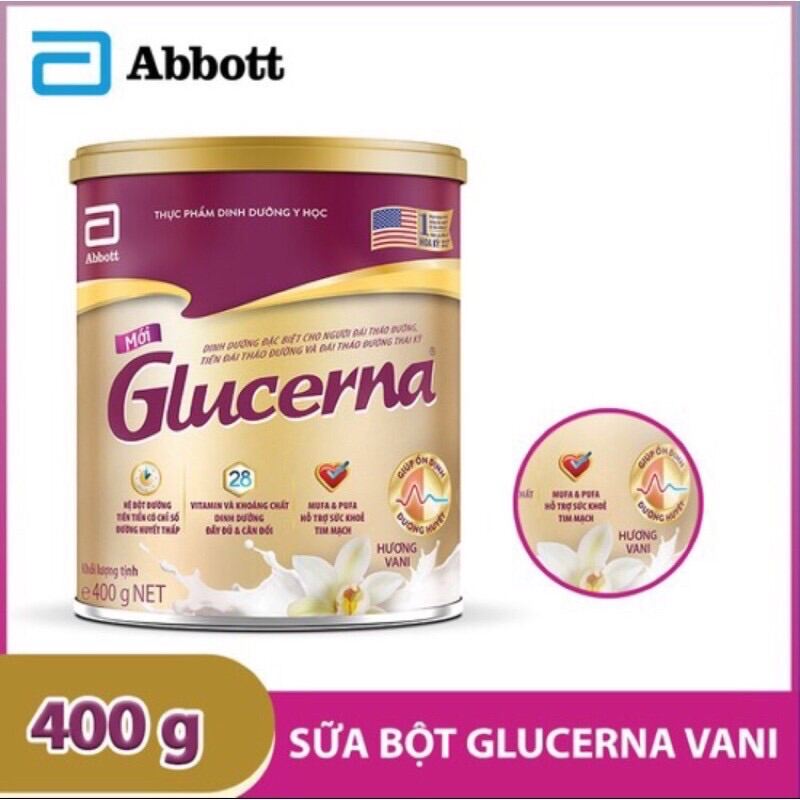 (Date mới) Sữa Glucerna 400g ( Sữa tiểu đường )
