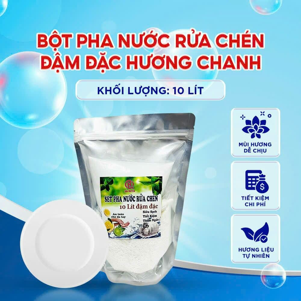 Bột  pha 10 lít nước rửa chén đậm đặc, hương chanh, làm sạch dầu, mở trên xoang, nồi, chén, đĩa, không hại da tay