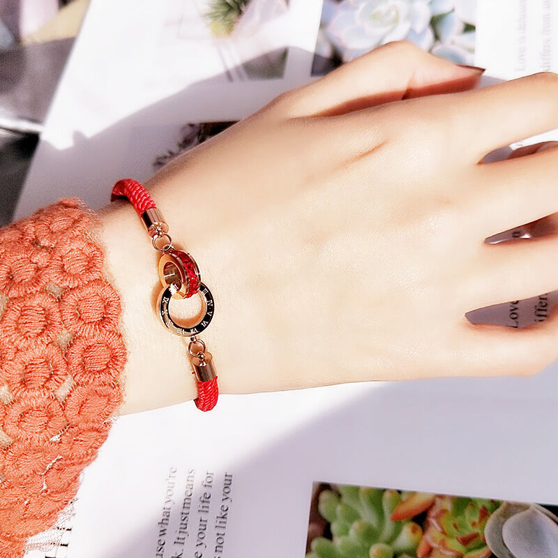 Dây đeo tay đỏ năm tuổi 2021 dây may mắn bạn thân tết quà tặng tết vòng tay dây đỏ nhỏ màu đỏ thực dụng năm mới nữ