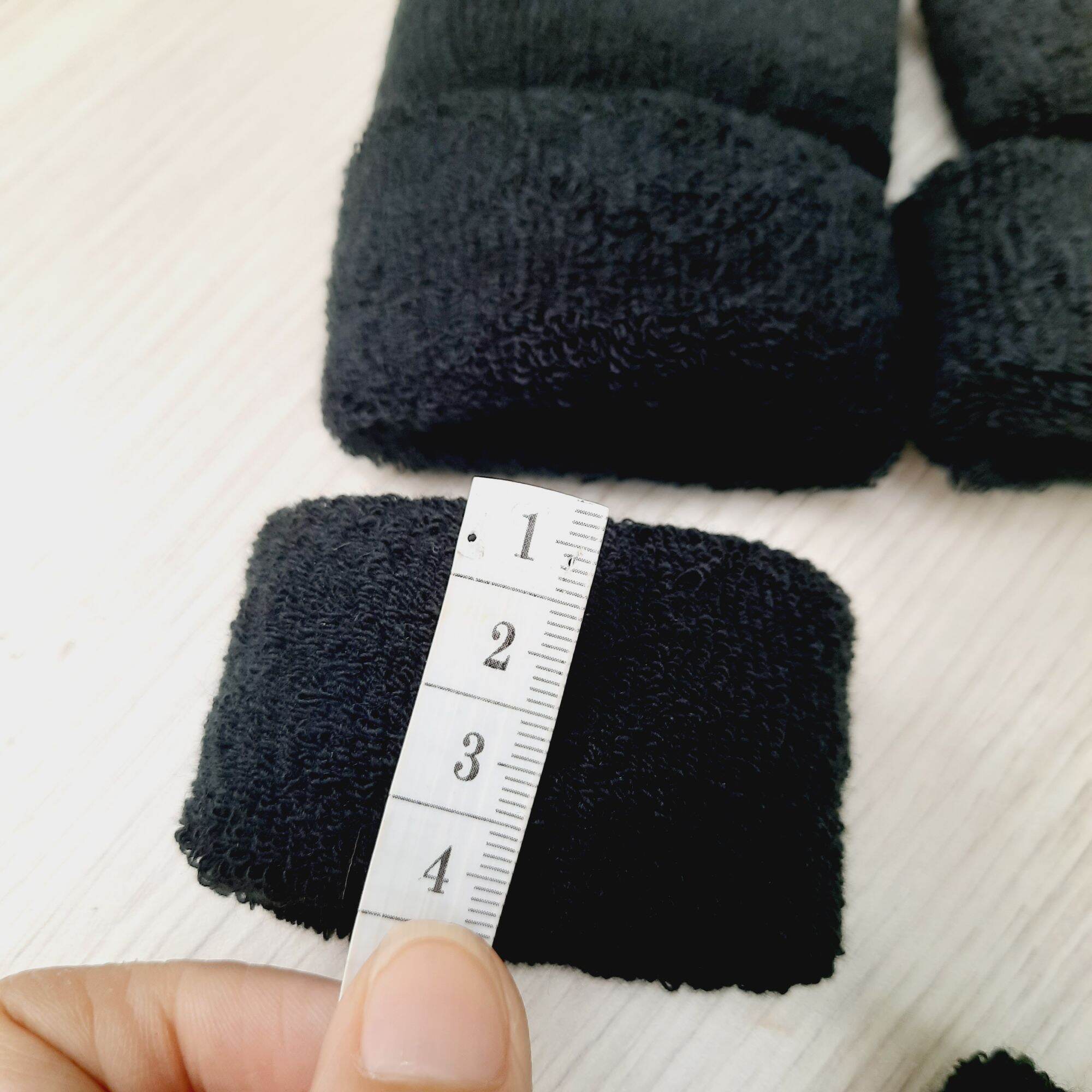 Túi 6 Len cột tóc đen loại dày trơn mã 340 (Kt: bản 4-4.5cm)
