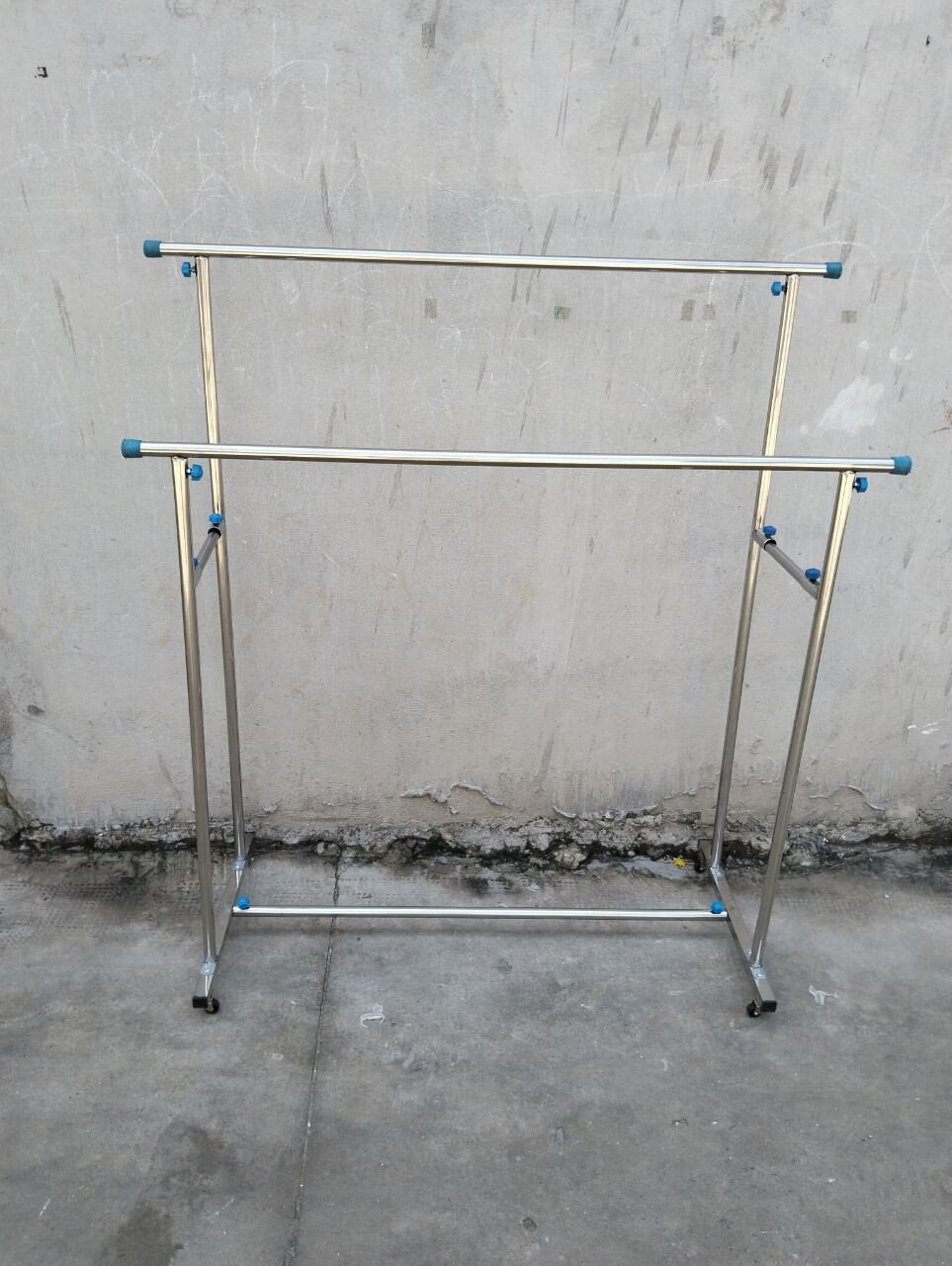 Sào đôi phơi đồ inox có bánh xe phi 22