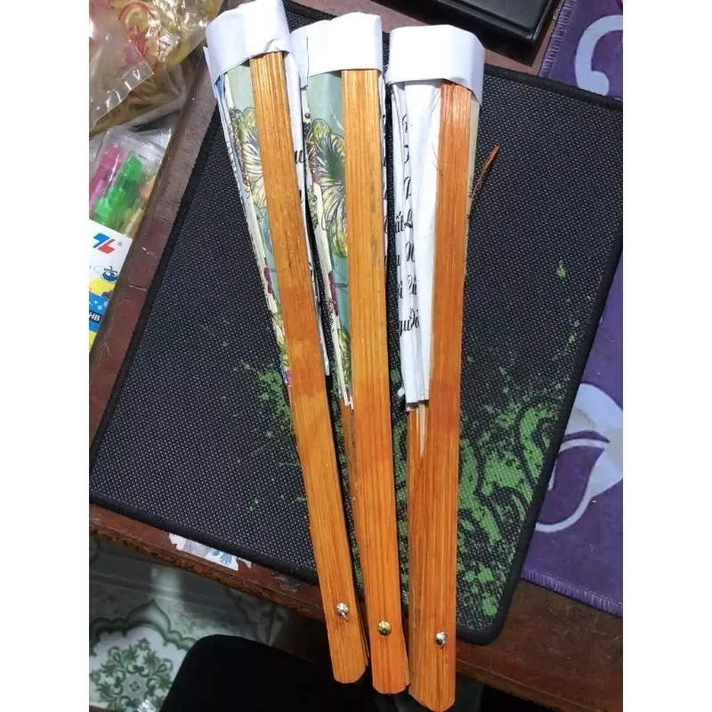 COMBO 10 CÂY QUẠT GIẤY TRANH CẢNH