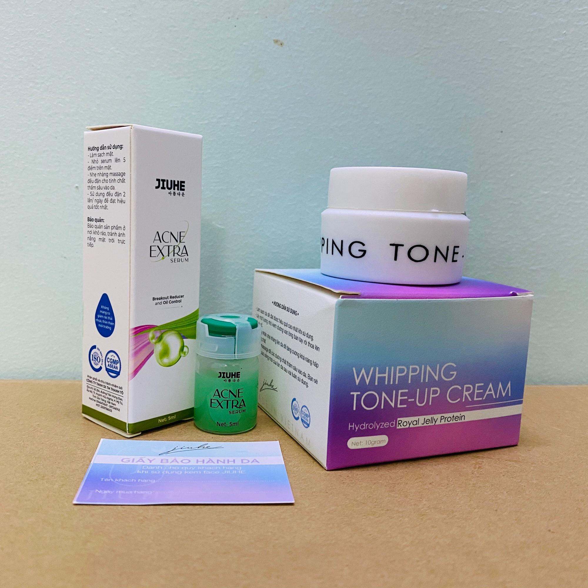 COMBO SERUM JIUHE MỤN ACNE EXTRA VAF KEM FACE JIUHE THANH TÔ