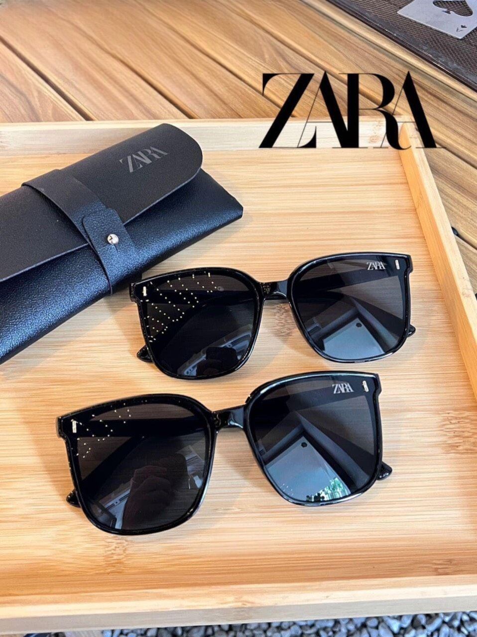 MẮT KÍNH THỜI TRANG ZARA MÀU ĐEN FULL BOX DA CHO NỮ