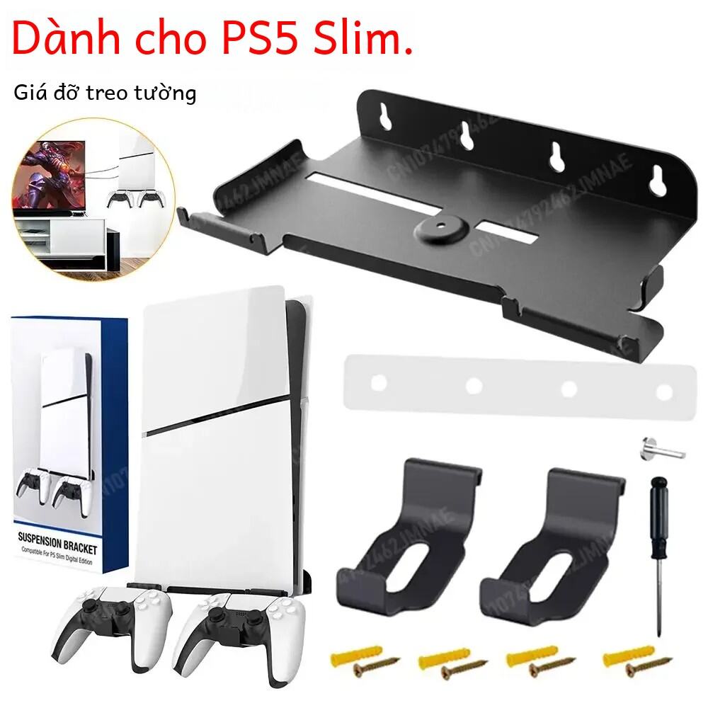 Giá Treo Tường Cho Playstation 5 Slim Console Tiết Kiệm Không Gian Bộ Điều Khiển Giá Đỡ Với Tai Nghe Bảo Quản Bộ Phụ Kiện