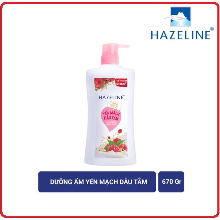 Sữa Tắm Hazeline Chai 670Ml Yến Mạch & Dầu Tằm