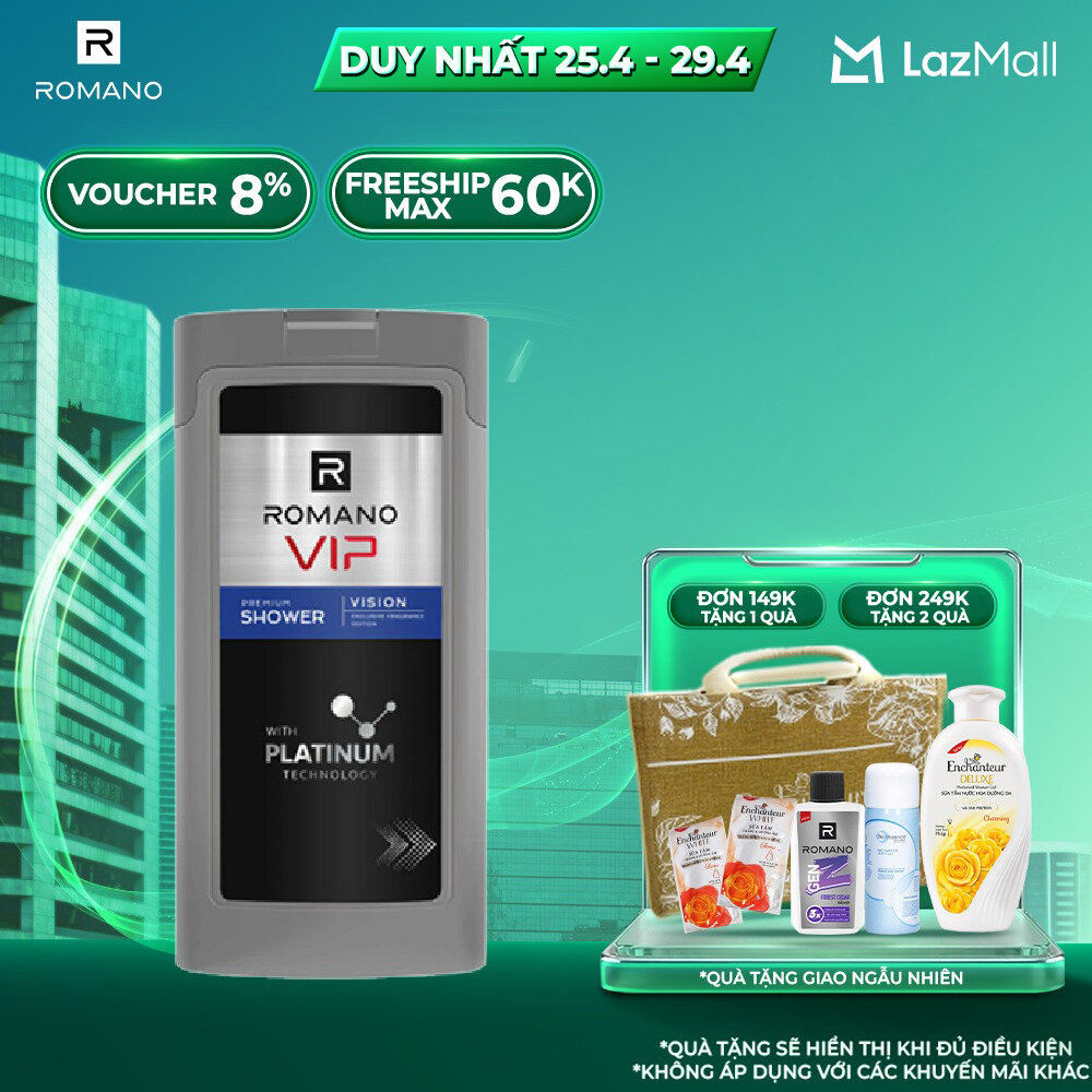Sữa tắm cao cấp Romano VIP Vision sang trọng cuốn hút 180g