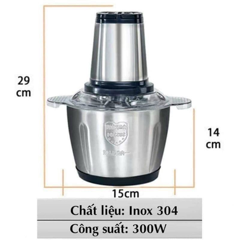 Máy xay thịt cối inox
