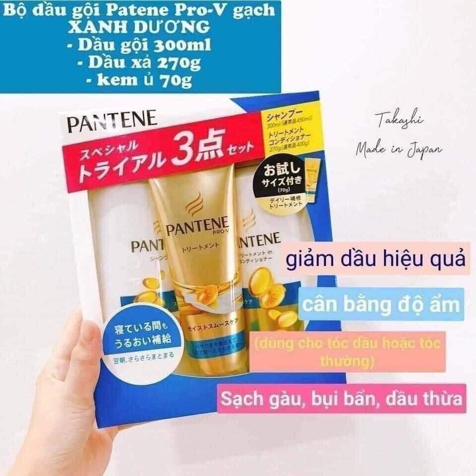 Bộ Dầu Gội Xả Set 3 Pantene Nhật Bản