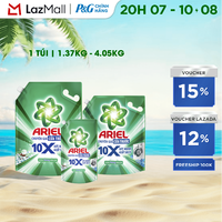 Nước Giặt Gel ARIEL 10X Sức Mạnh Giặt Sạch Chuyên Gia Cửa Trước - Cửa Trên Hương Downy Nắng Sớm Túi 1.37-4.05KG