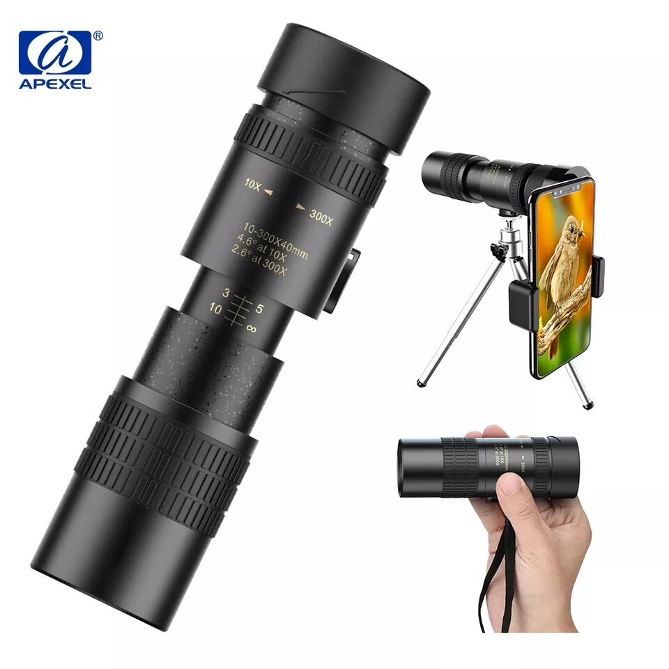 Ống nhòm một mắt 10-300x40 hd tiện dụng khi đi cắm trại du lịch dã ngoại v23